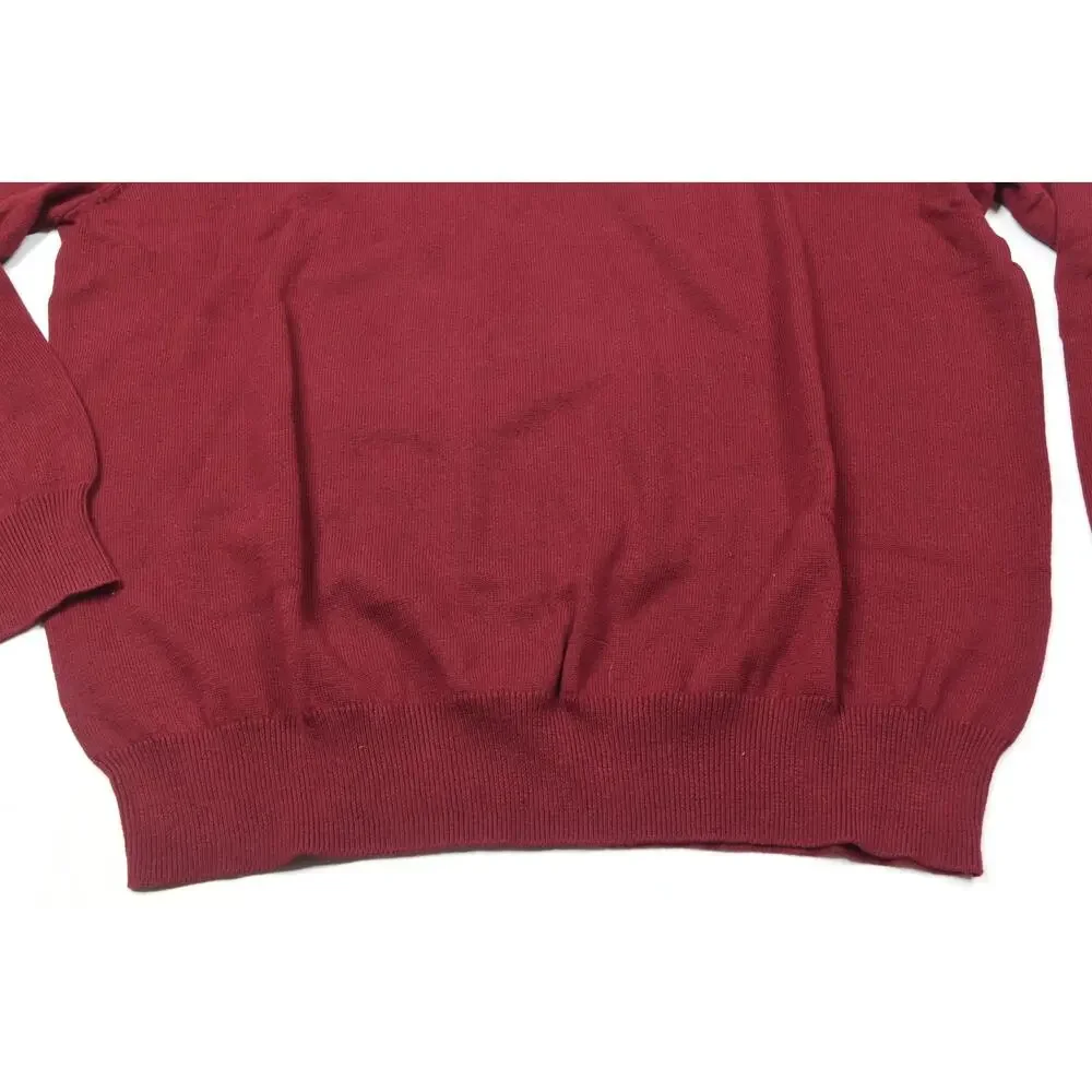 Jos A Bank Traveler Sweater Mens Large Red Long Sleeve Pima Cotton Pullover